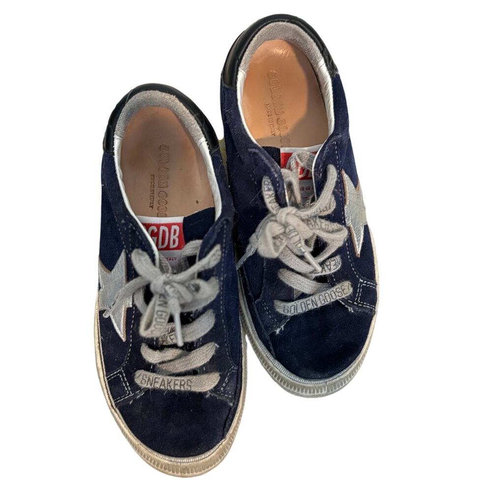 Golden Goose Kids May Sneakers - Blue/Silver/Black - Size 31 US 13